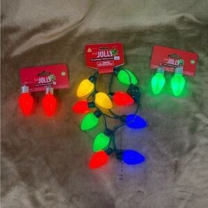 Be Jolly Flashing Necklace & Earring with Multicolor Bulbs
